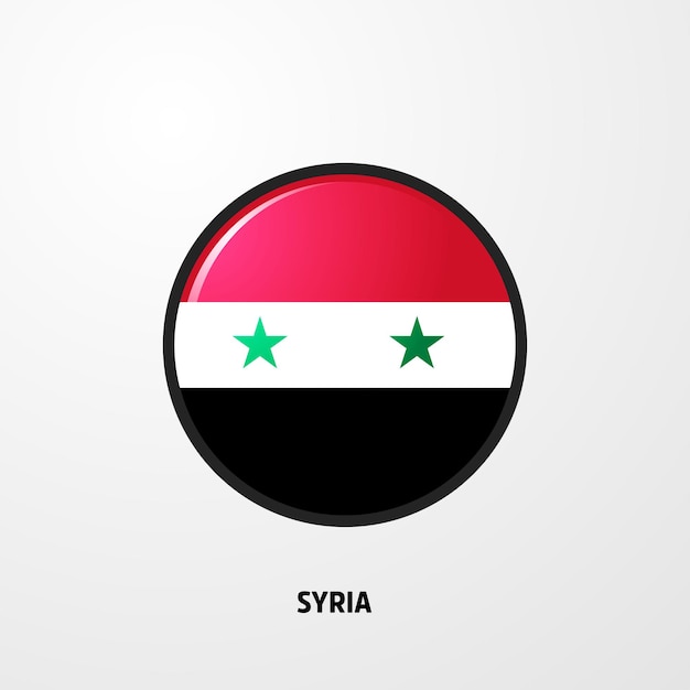 Illustrazione grafica vettoriale del distintivo della bandiera della Siria