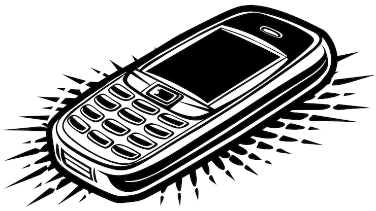 Vettore illustrazione grafica vettoriale del telefono cellulare formato di file sorgente eps progettazione di icone a scala senza perdite