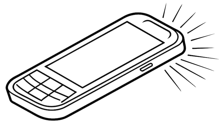 Vettore illustrazione grafica vettoriale del telefono cellulare formato di file sorgente eps progettazione di icone a scala senza perdite