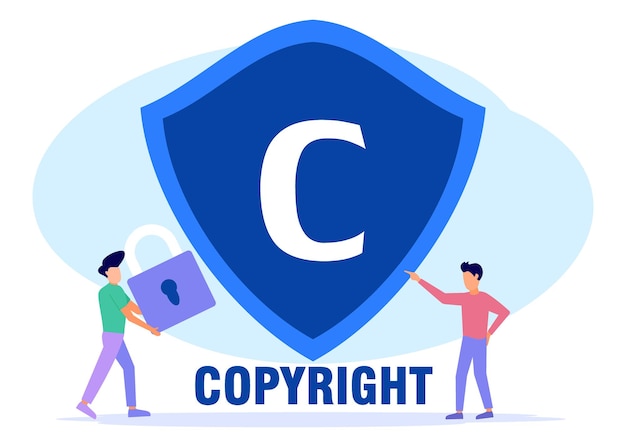 Illustrazione grafica vettoriale personaggio dei cartoni animati di copyright