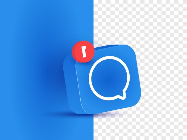 illustrazione icona realistica blu nuovo messaggio moderno stile 3d creativo isolato sullo sfondo