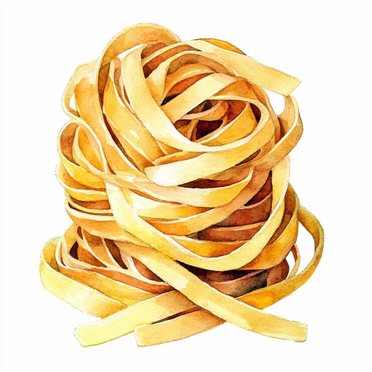 Vettore illustrazione in acquerello di pasta
