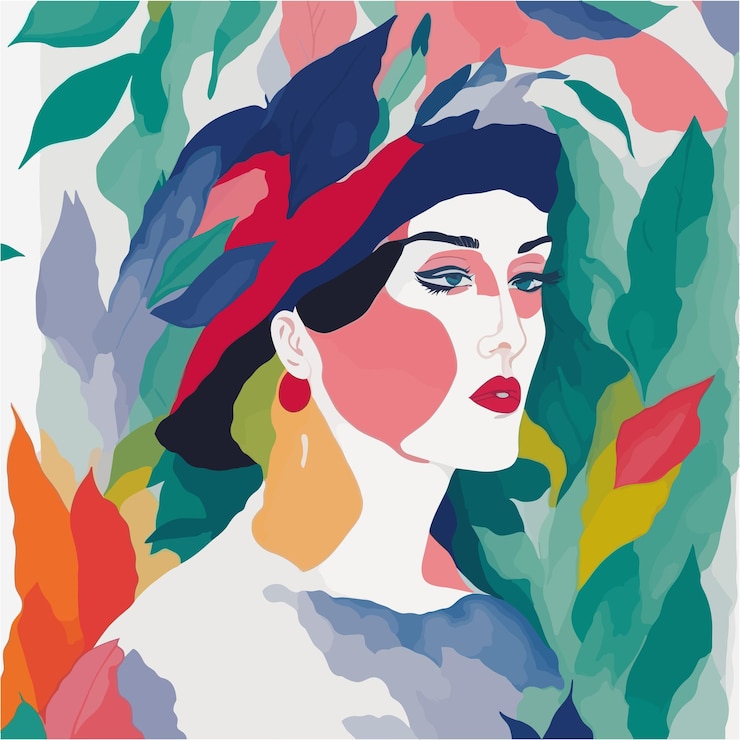 Vettore illustrazione in acquerello in stile matisse1