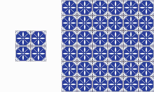 Illustrazione in ceramica di piastrelle decorative portoghesi in stile decorativo a modello senza cuciture