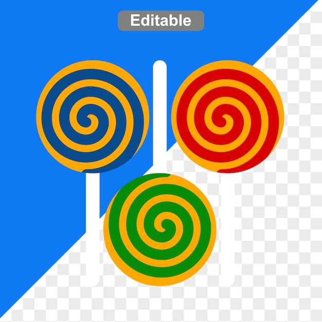 illustrazione in stile flat art lollipop a Natale
