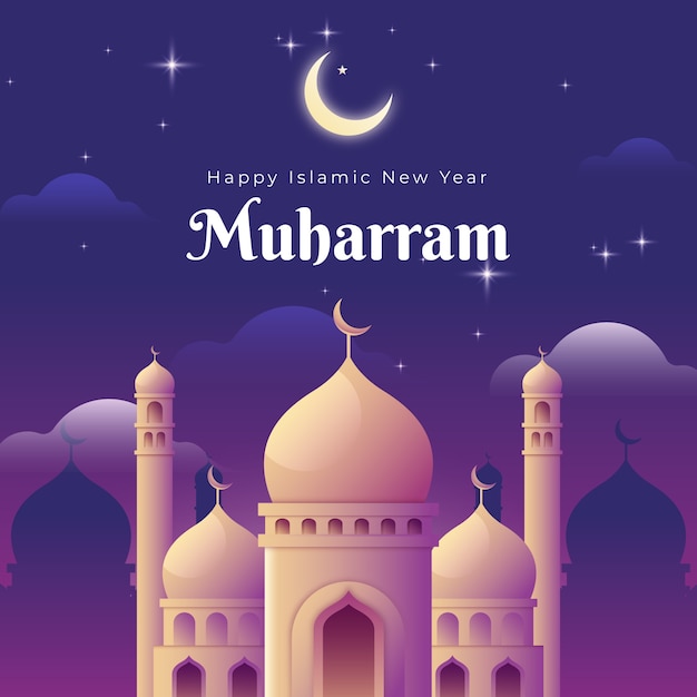 Illustrazione islamica realistica del nuovo anno