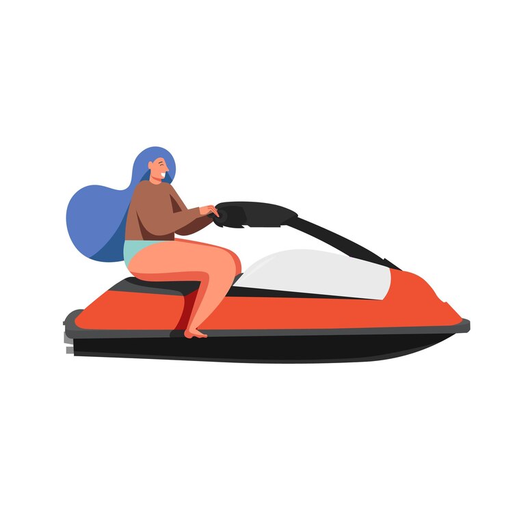 Vettore illustrazione isolata di vettori di sport acquatici estivi piatti