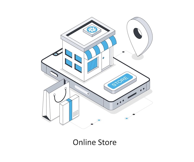Illustrazione isometrica delle scorte online EPS Illustrazione delle scorte in file