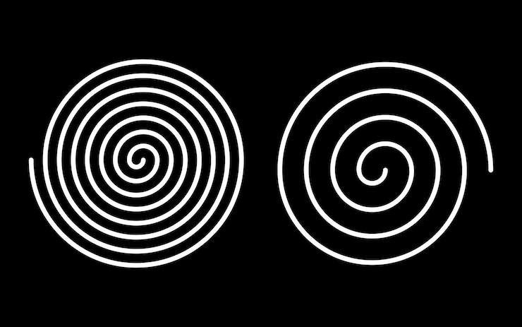 Vettore illustrazione moderna e creativa della linea a spirale