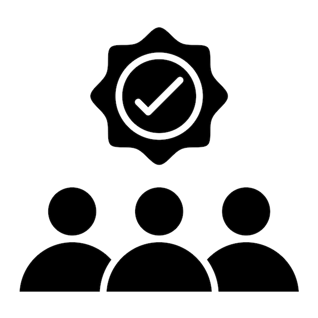 Illustrazione nera solida a glifi user-friendly