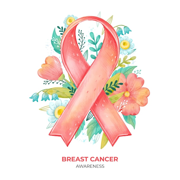 Illustrazione per il mese della sensibilizzazione sul cancro al seno