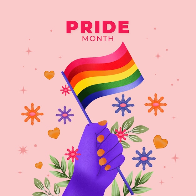 Illustrazione per la celebrazione del mese dell'orgoglio