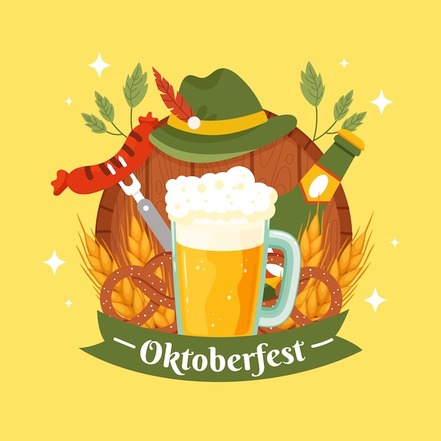 Illustrazione per la celebrazione della festa della birra Oktoberfest