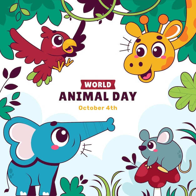 Illustrazione per la celebrazione della Giornata mondiale degli animali