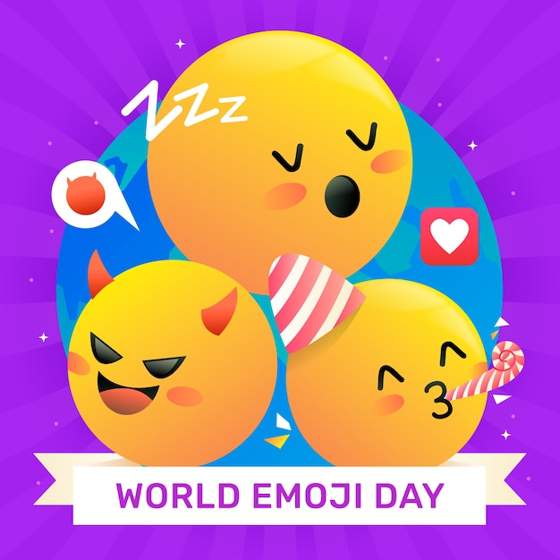 Illustrazione per la celebrazione della giornata mondiale delle emoji