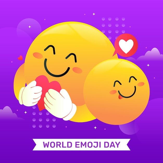 Illustrazione per la celebrazione della giornata mondiale delle emoji