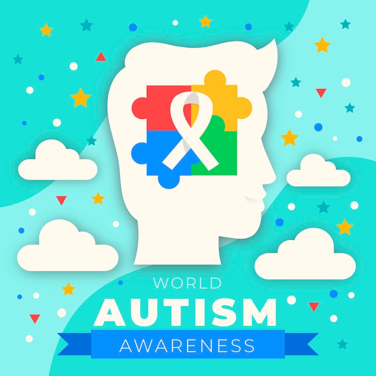 Vettore illustrazione per la giornata mondiale della consapevolezza dell'autismo