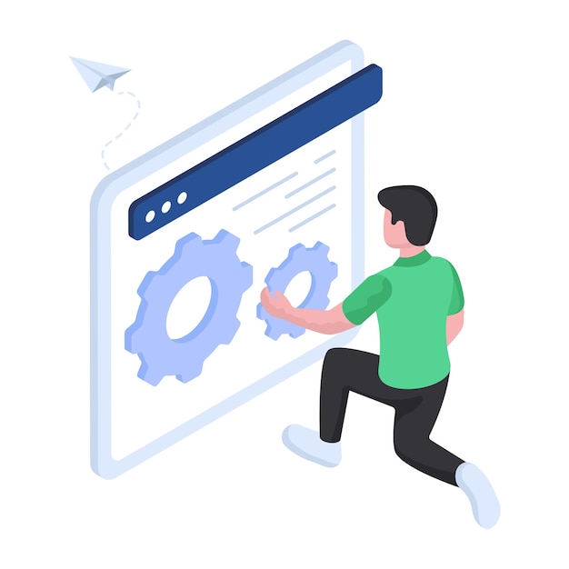 Illustrazione perfetta del design dell'impostazione web