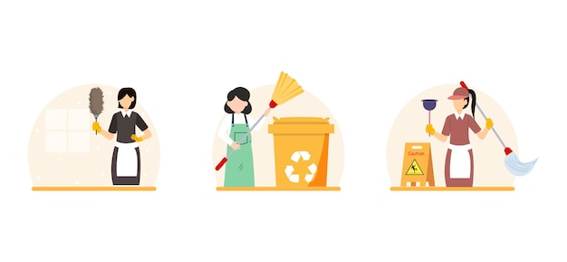 Illustrazione piana del pacchetto di festa del lavoro