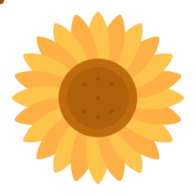 Illustrazione piana di girasole