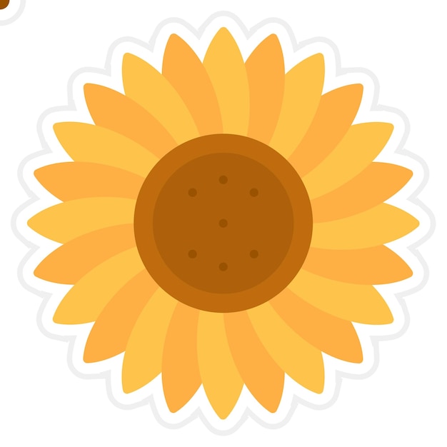 Illustrazione piana di girasole