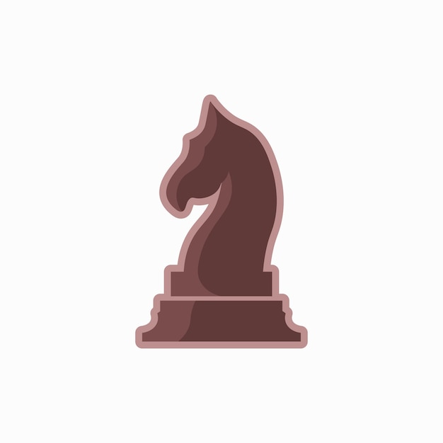illustrazione piatta dei pezzi degli scacchi del cavallo del cavaliere
