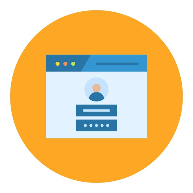 Illustrazione piatta del browser di accesso