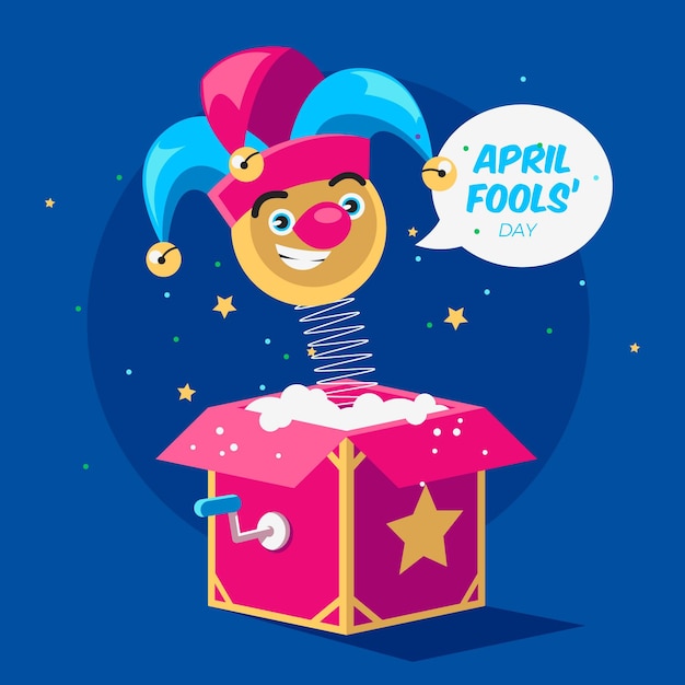 Illustrazione piatta del giorno degli sciocchi di aprile