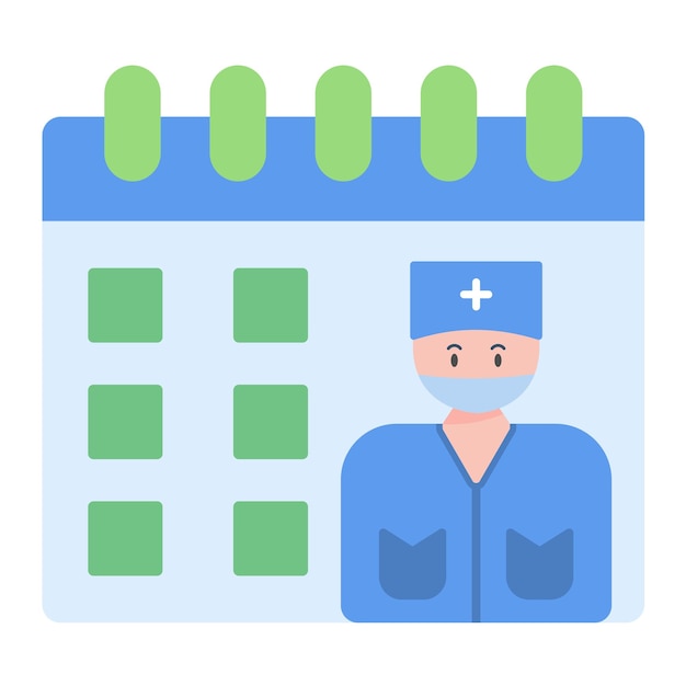 Illustrazione piatta del giorno della visita del medico