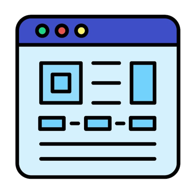 Illustrazione piatta del layout della pagina