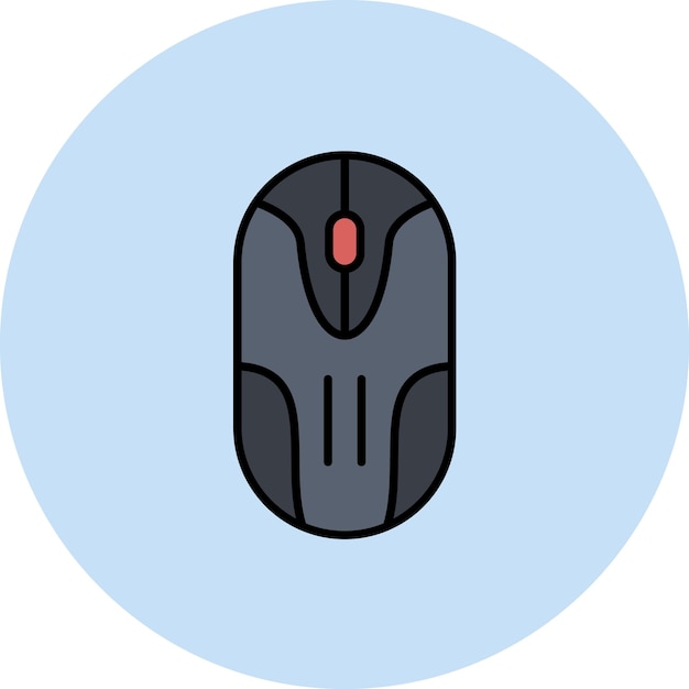Illustrazione piatta del mouse per computer