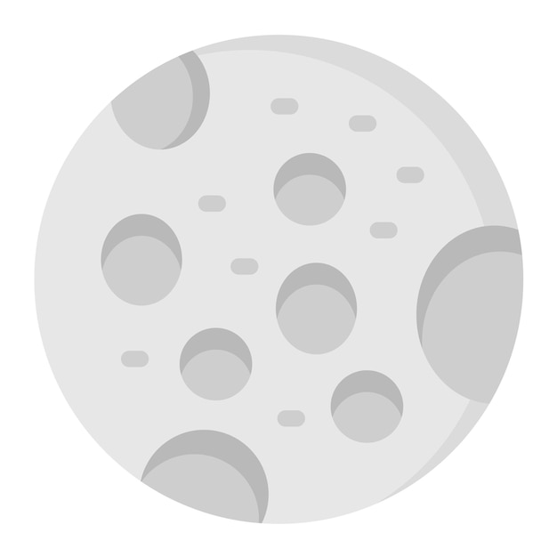 Illustrazione piatta della luna piena