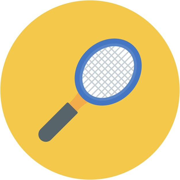 Illustrazione piatta della racchetta da tennis