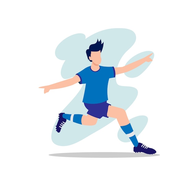 Illustrazione piatta design calcio calcio vettore libero