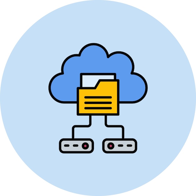 Illustrazione piatta di cloud backup