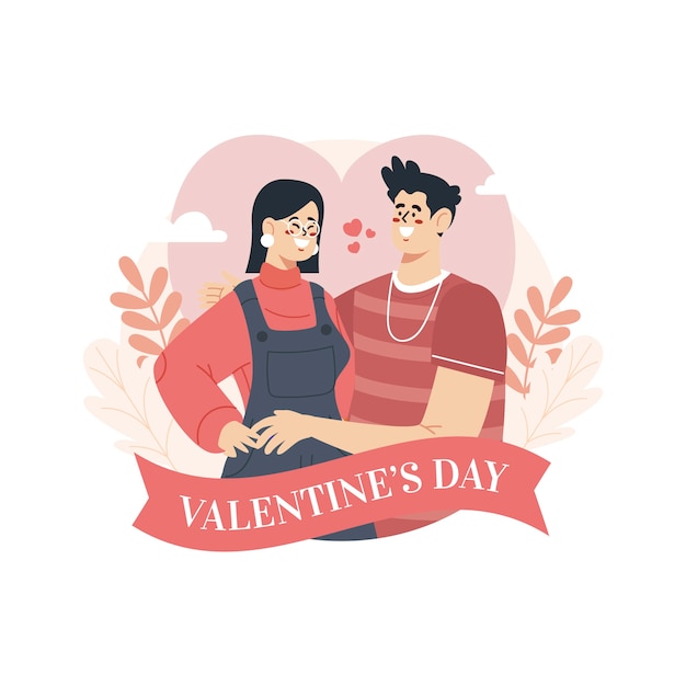 Illustrazione piatta di San Valentino