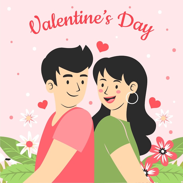 Illustrazione piatta di San Valentino