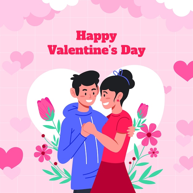 Illustrazione piatta di San Valentino