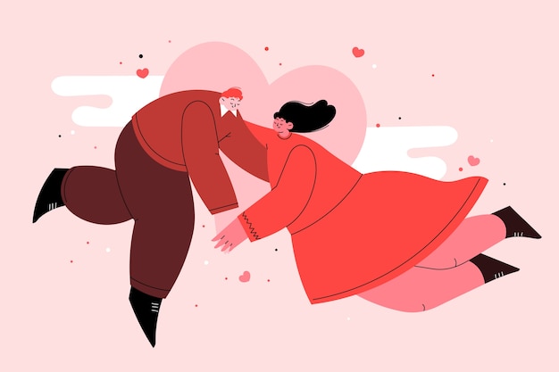 Illustrazione piatta di San Valentino