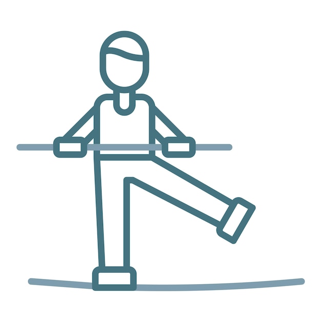Illustrazione piatta di Tightrope Walker