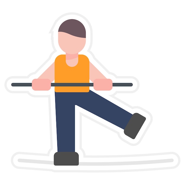 Illustrazione piatta di Tightrope Walker