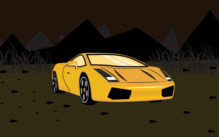 Vettore illustrazione piatta di un'auto