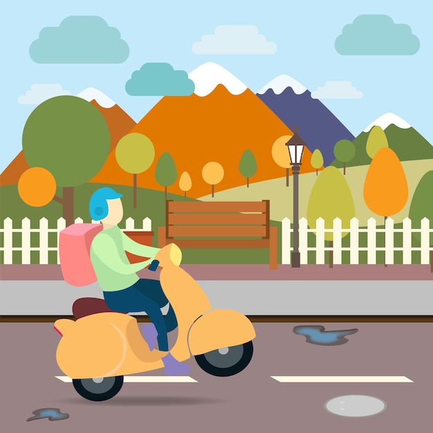 Illustrazione piatta illustrazioni di personaggi illustrazioni di uomini di consegna