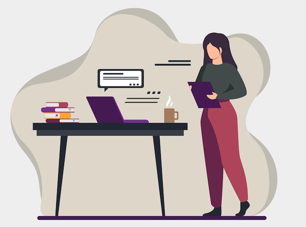 illustrazione piatta le donne stanno lavorando