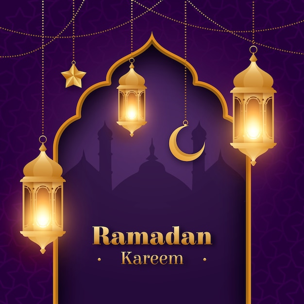 Illustrazione piatta per la celebrazione del ramadan
