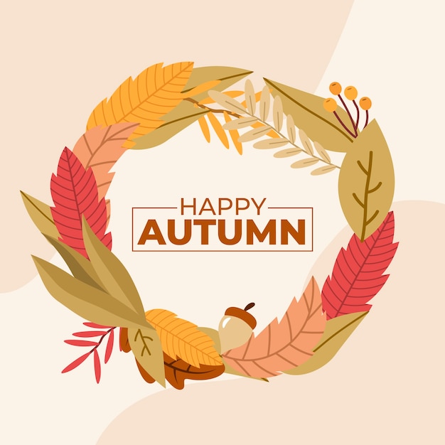 Illustrazione piatta per la celebrazione dell'autunno