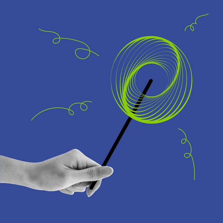 Vettore illustrazione pop art di fuochi d'artificio in mano