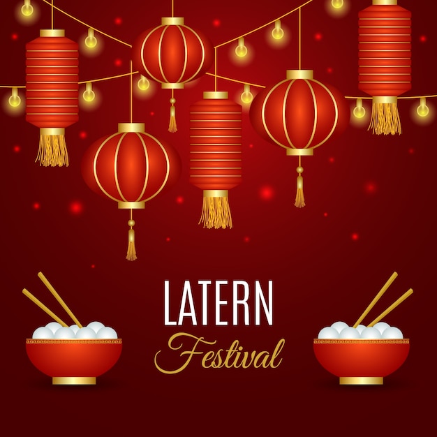 Illustrazione realistica del festival delle lanterne
