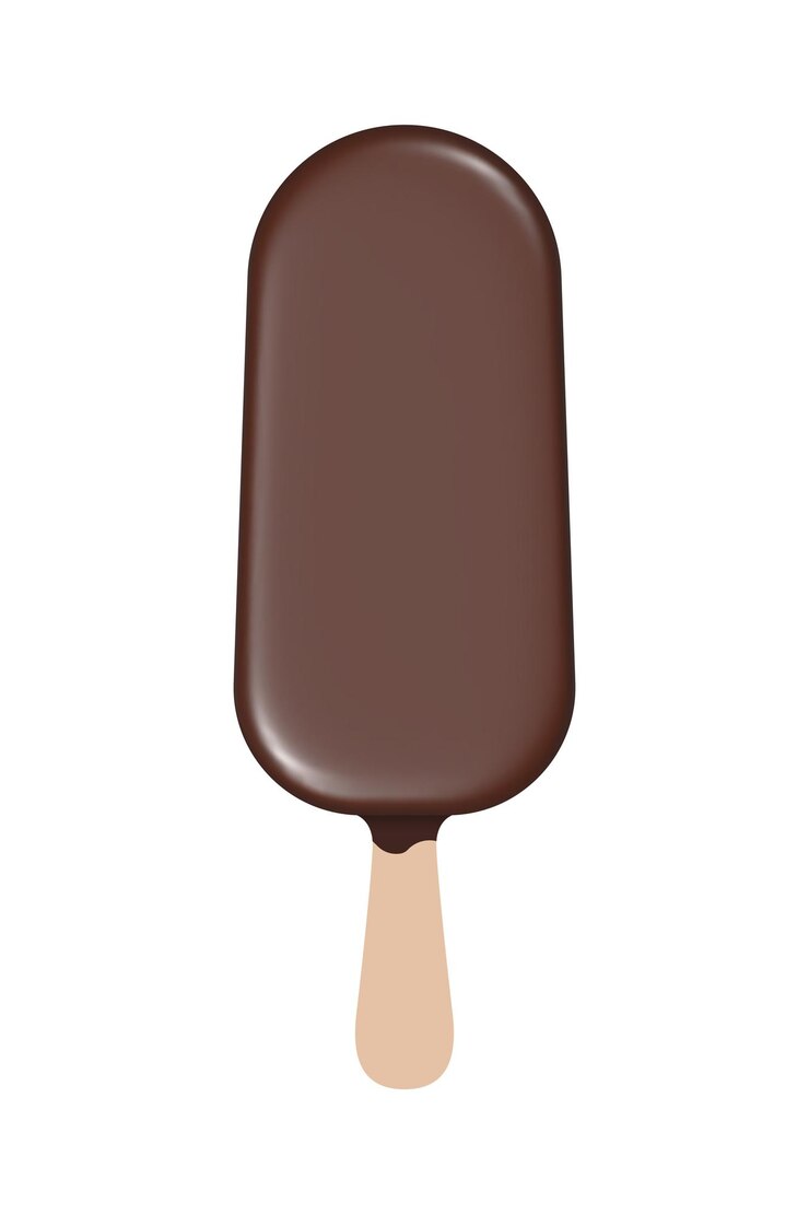 Illustrazione realistica del gelato al cioccolato