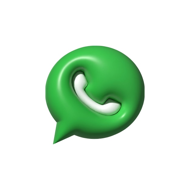 Illustrazione realistica del vettore WhatsApp 3d